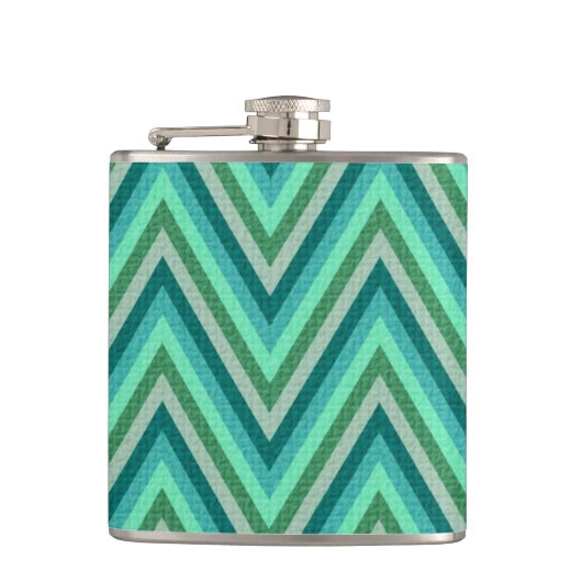 Zig Zag Striped Background Heupfles (Voorkant)