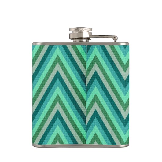 Zig Zag Striped Background Heupfles (Achterkant)