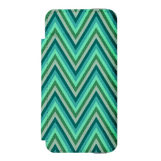 Zig Zag Striped Background Incipio iPhone Portemonnee Hoesje (Voorkant Agenda)