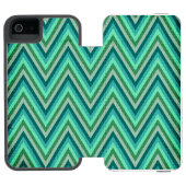 Zig Zag Striped Background Incipio iPhone Portemonnee Hoesje (Agenda Open)