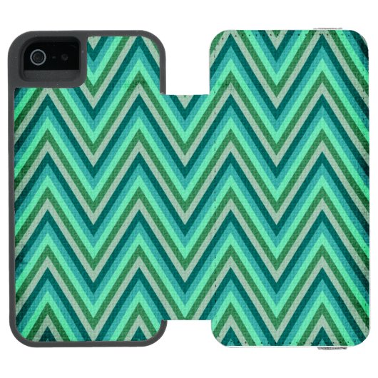 Zig Zag Striped Background Incipio iPhone Portemonnee Hoesje (Agenda Open)