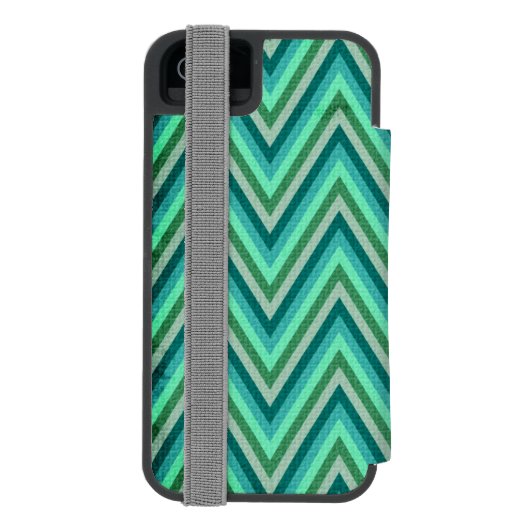 Zig Zag Striped Background Incipio iPhone Portemonnee Hoesje (Agenda Achterkant)