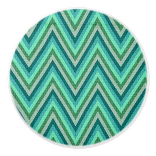 Zig Zag Striped Background Keramische Knop (Voorkant)