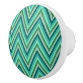 Zig Zag Striped Background Keramische Knop (Rechts)