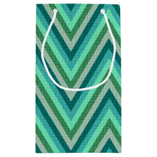 Zig Zag Striped Background Klein Cadeauzakje (Achterkant)