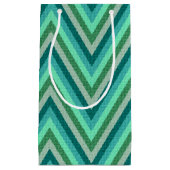 Zig Zag Striped Background Klein Cadeauzakje (Voorkant)