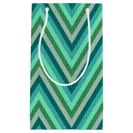 Zig Zag Striped Background Klein Cadeauzakje (Voorkant)