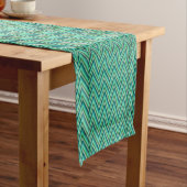 Zig Zag Striped Background Korte Tafelloper (Voorbeeld)