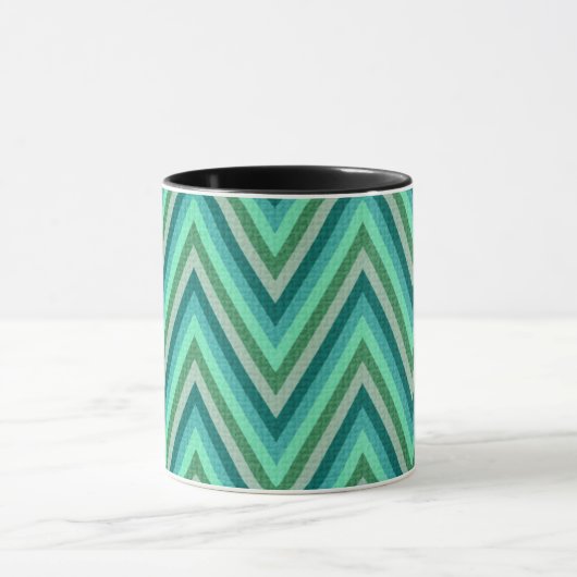 Zig Zag Striped Background Mok (Midden)