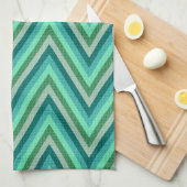 Zig Zag Striped Background Theedoek (Quarter Fold)