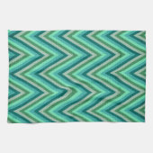 Zig Zag Striped Background Theedoek (Horizontaal)