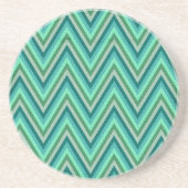 Zig Zag Striped Background Zandsteen Onderzetter (Voorkant)