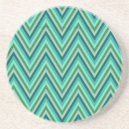Zig Zag Striped Background Zandsteen Onderzetter (Voorkant)