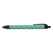 Zig Zag Striped Background Zwarte Inkt Pen (Bovenkant)