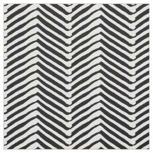 Zig zag strippen zwart en wit patroon modern desig stof