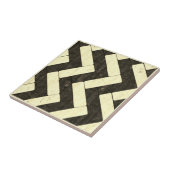 Zig-Zag White en Black Brick Pavers Tegeltje (Zijkant)