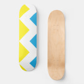 Zig Zag Yellow-Blue Persoonlijk Skateboard (Voorkant)