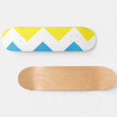 Zig Zag Yellow-Blue Persoonlijk Skateboard (Horizontaal)