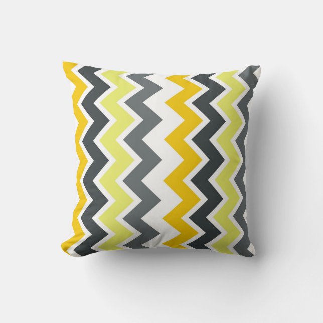 ZIG- ZAG, YELLOW & GREY KUSSEN (Voorkant)