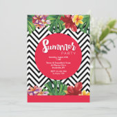 Zig Zag Zomer Uitnodiging (Staand voorkant)