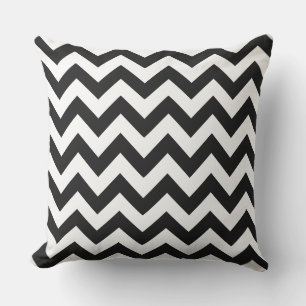 Zig Zag zwart-wit gestreepte buiten decoratie Buitenkussen