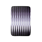 Zig Zag Zwart Wit Grijs Donker Paars Beige Patroon Badmat (Voorkant Verticaal)