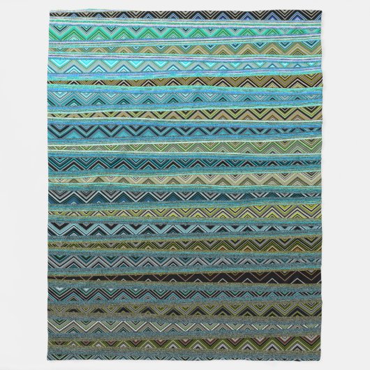 ZIG ZAGGING IN HET ZESDE HEELAL FLEECE DEKEN (Voorkant)