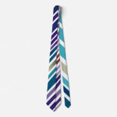 Zig Zagging pastel Verticaal Groen Retro Patroon Stropdas (Voorkant)