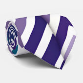 Zig Zagging pastel Verticaal Groen Retro Patroon Stropdas (Opgerold)