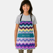 Zig Zagging Pastel Violet Retro Patroon Schort (Insitu)