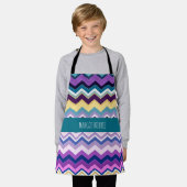 Zig Zagging Pastel Violet Retro Patroon Schort (Gedragen)