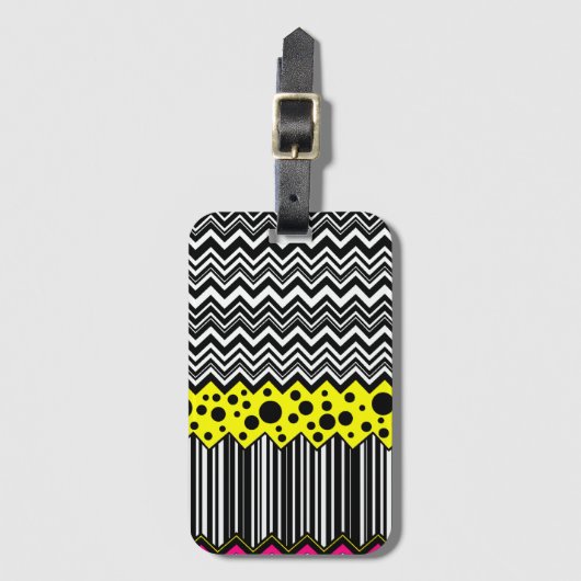 Zig-Zags Bagagelabel (Voorkant (verticaal))