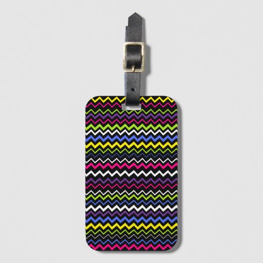 Zig-Zags Bagagelabel (Voorkant (verticaal))