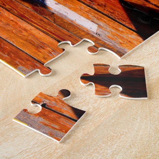 Zig Zap Pattern Wooden Stairs Legpuzzel (Zijkant)