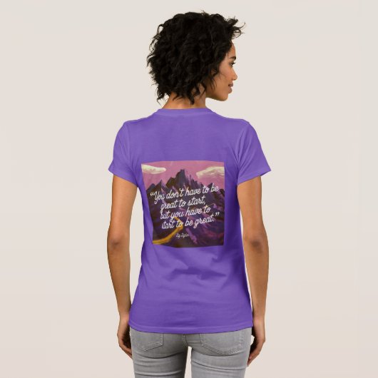 Zig Ziglar Productivity Quote T-shirt (Achterkant volledig)