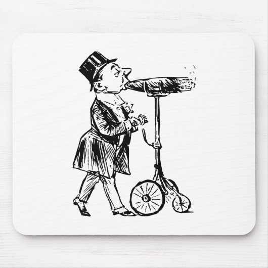 Zigarre auf Räder cigar on wheels Muismat (Voorkant)