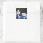 ZIGEUNER BLAUW VIERKANTE STICKER (Tas)