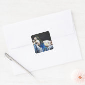 ZIGEUNER BLAUW VIERKANTE STICKER (Envelop)
