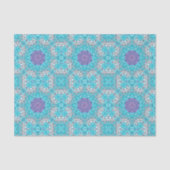 Zigeuner Etnisch Borduurwerk turquoise blauw bohem Tissuepapier (Voorkant)
