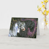 Zigeuner & Friesian Paarden Kaart (Gele Bloem)