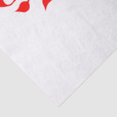 Zigeuner Kerst Elegante Bloemige Krullen Wit & Roo Tissuepapier (Detail)