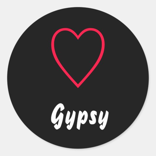 zigeuner ronde sticker (Voorkant)