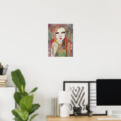 Zigeuner Schoon Fantasie Kunst Vrouw Poster (Thuiskantoor)
