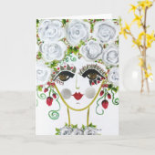 Zigeuner Tuin Meisje Kers - Notitiekaart (Gele Bloem)