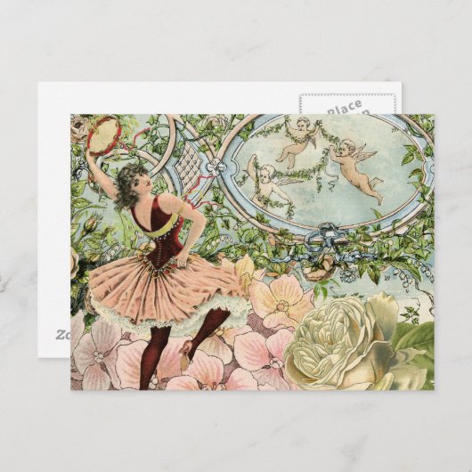  zigeunerdanserende epphemera briefkaart (Voorkant / Achterkant)