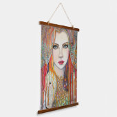 Zigeunerfantasie Boho-kunstwerk van Molly Harrison Hangend Wandkleed (Gebogen)