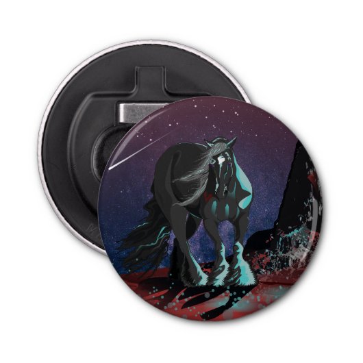 Zigeunerhart ~ button flesopener (Voorkant)