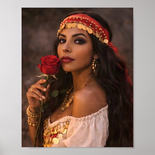 zigeunerin poster || gitana kunst (Voorkant)