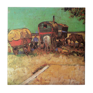 Zigeunerkamp met Karavanen, Van Gogh Tegeltje