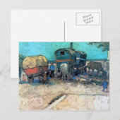 zigeunerkamp met paardenvervoer - Vincent van Gogh Briefkaart (Voorkant / Achterkant)